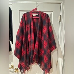 Treasure & Bond Red and Black Plaid Wrap